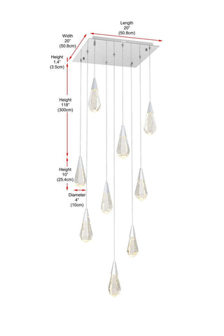 Amora LED Pendant in Chrome