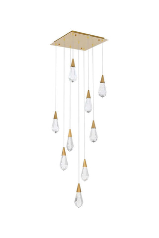 Amora LED Pendant in Satin Gold