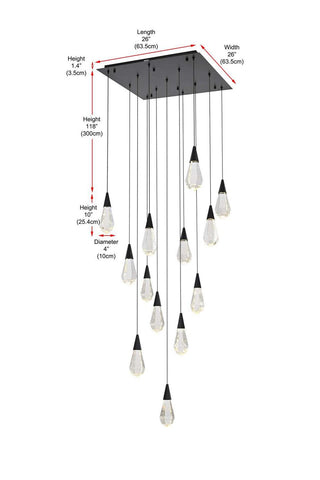 Amora LED Pendant in Black