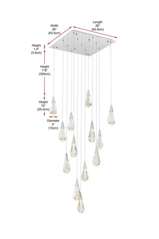 Amora LED Pendant in Chrome