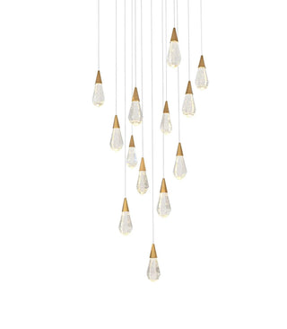 Amora LED Pendant in Satin Gold