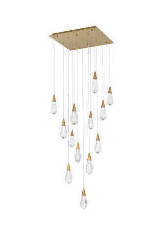 Amora LED Pendant in Satin Gold