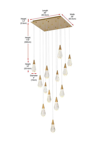 Amora LED Pendant in Satin Gold