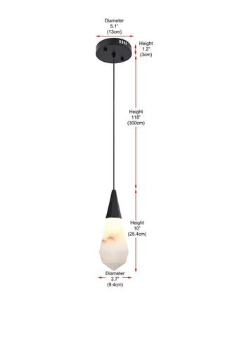 Amora LED Pendant in Black