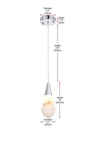 Amora LED Pendant in Chrome