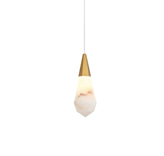 Amora LED Pendant in Satin Gold