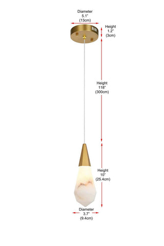Amora LED Pendant in Satin Gold