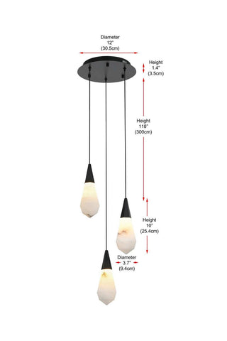 Amora LED Pendant in Black