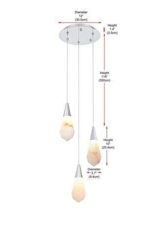 Amora LED Pendant in Chrome