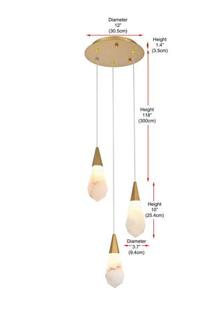 Amora LED Pendant in Satin Gold