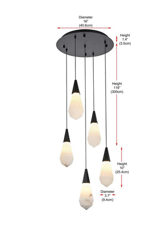 Amora LED Pendant in Black