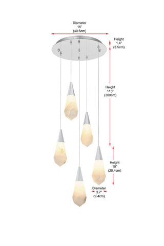 Amora LED Pendant in Chrome
