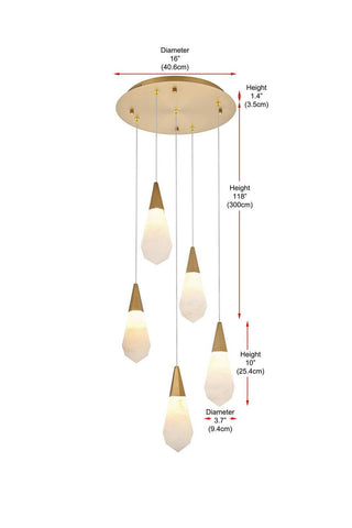 Amora LED Pendant in Satin Gold