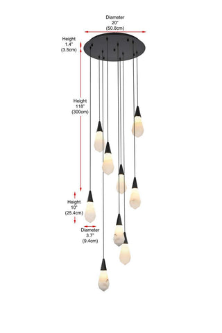 Amora LED Pendant in Black