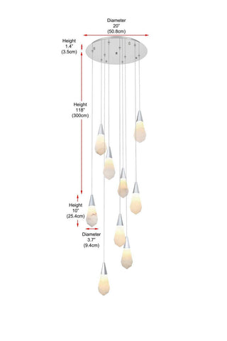 Amora LED Pendant in Chrome
