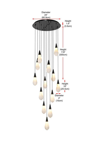 Amora LED Pendant in Black