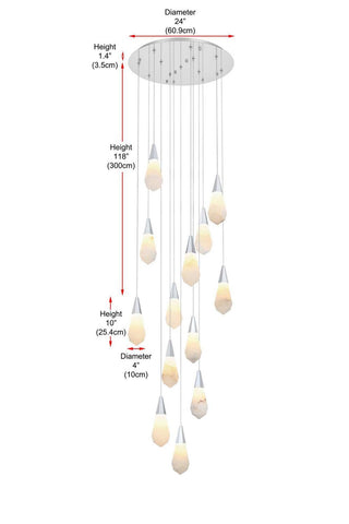 Amora LED Pendant in Chrome
