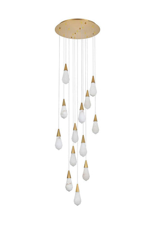 Amora LED Pendant in Satin Gold