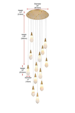 Amora LED Pendant in Satin Gold