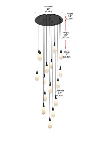 Amora LED Pendant in Black