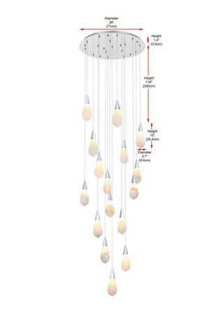 Amora LED Pendant in Chrome