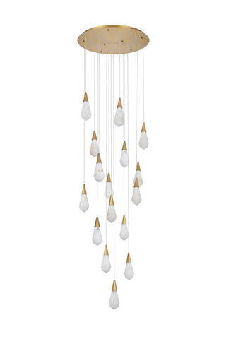 Amora LED Pendant in Satin Gold