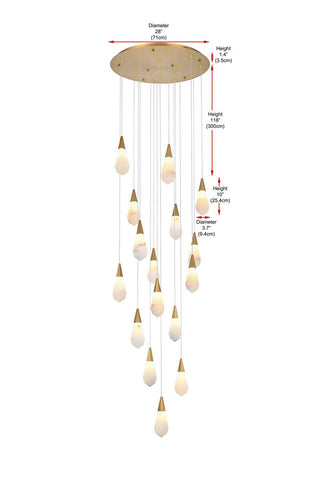 Amora LED Pendant in Satin Gold