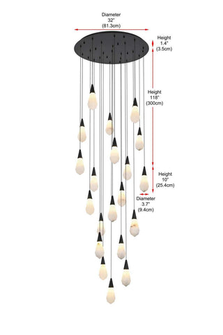 Amora LED Chandelier in Black
