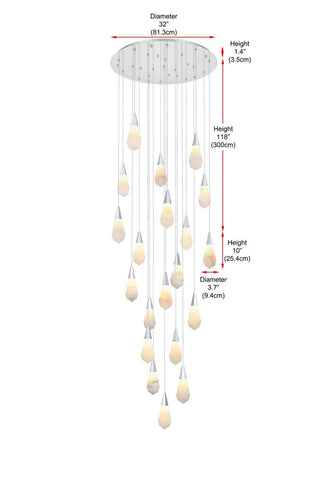 Amora LED Chandelier in Chrome
