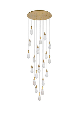 Amora LED Chandelier in Satin Gold