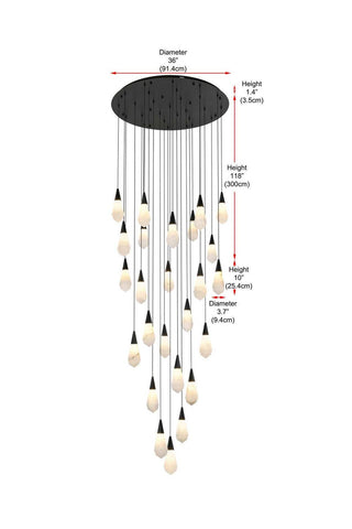 Amora LED Chandelier in Black