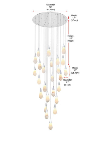 Amora LED Chandelier in Chrome