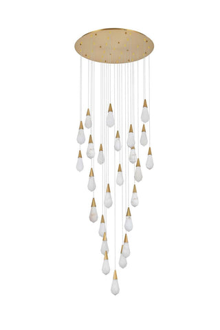 Amora LED Chandelier in Satin Gold