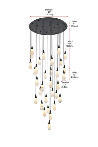 Amora LED Chandelier in Black