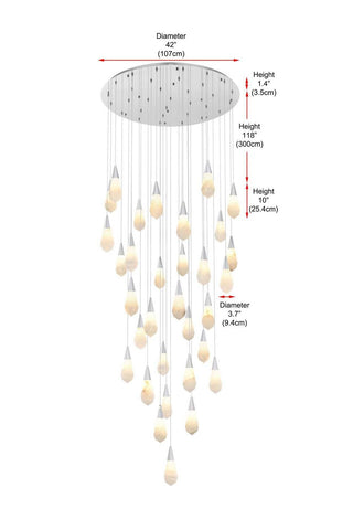 Amora LED Chandelier in Chrome
