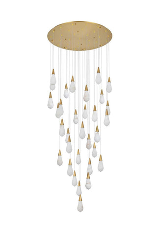 Amora LED Chandelier in Satin Gold