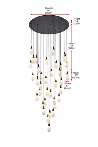 Amora LED Chandelier in Black