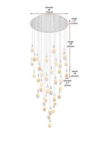 Amora LED Chandelier in Chrome
