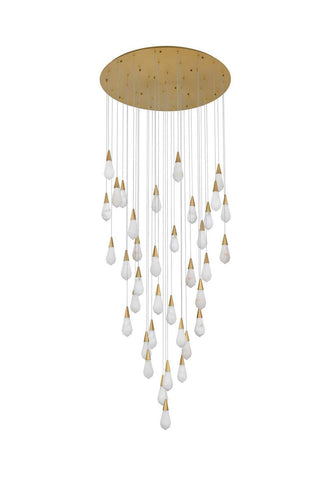 Amora LED Chandelier in Satin Gold