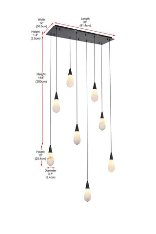 Amora LED Pendant in Black