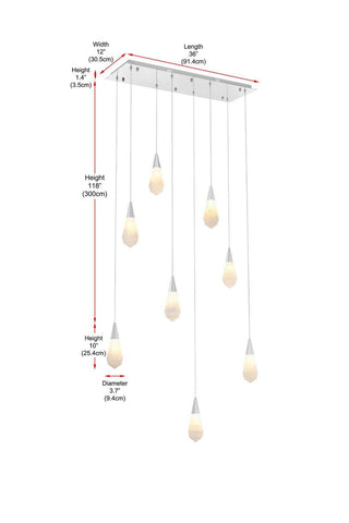 Amora LED Pendant in Chrome