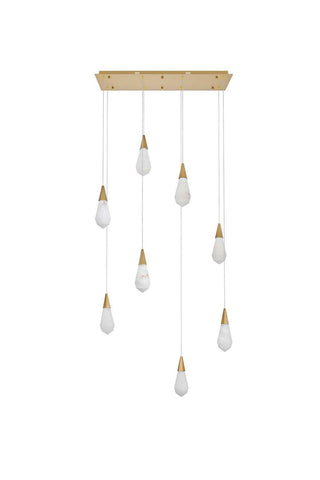 Amora LED Pendant in Satin Gold