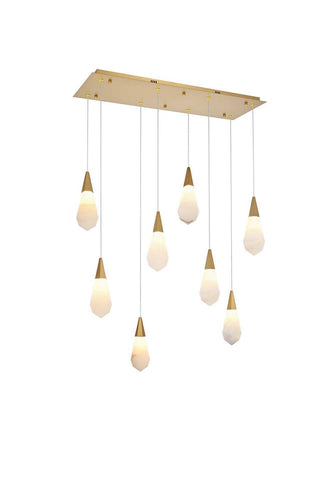 Amora LED Pendant in Satin Gold