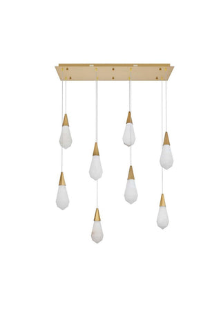Amora LED Pendant in Satin Gold