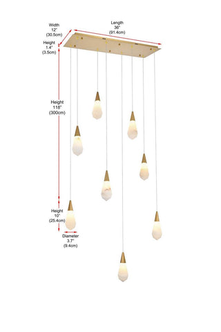 Amora LED Pendant in Satin Gold