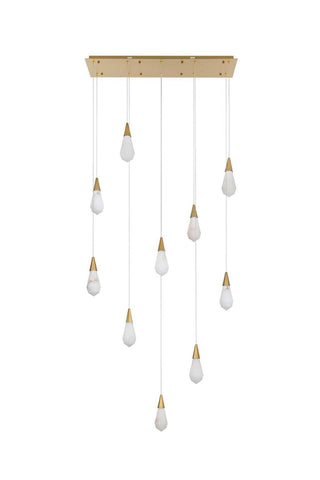 Amora LED Pendant in Satin Gold