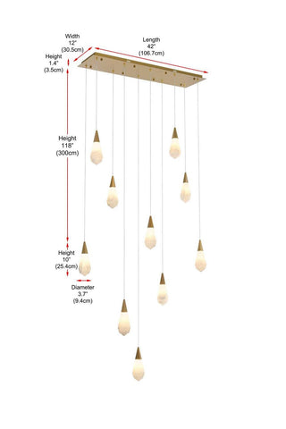 Amora LED Pendant in Satin Gold