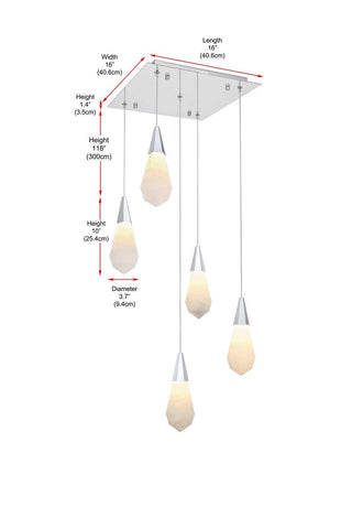 Amora LED Pendant in Chrome