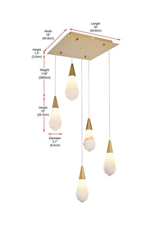 Amora LED Pendant in Satin Gold