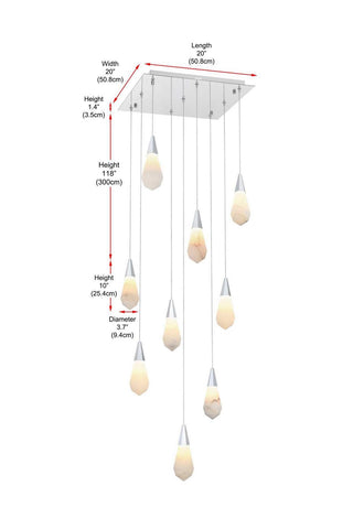 Amora LED Pendant in Chrome